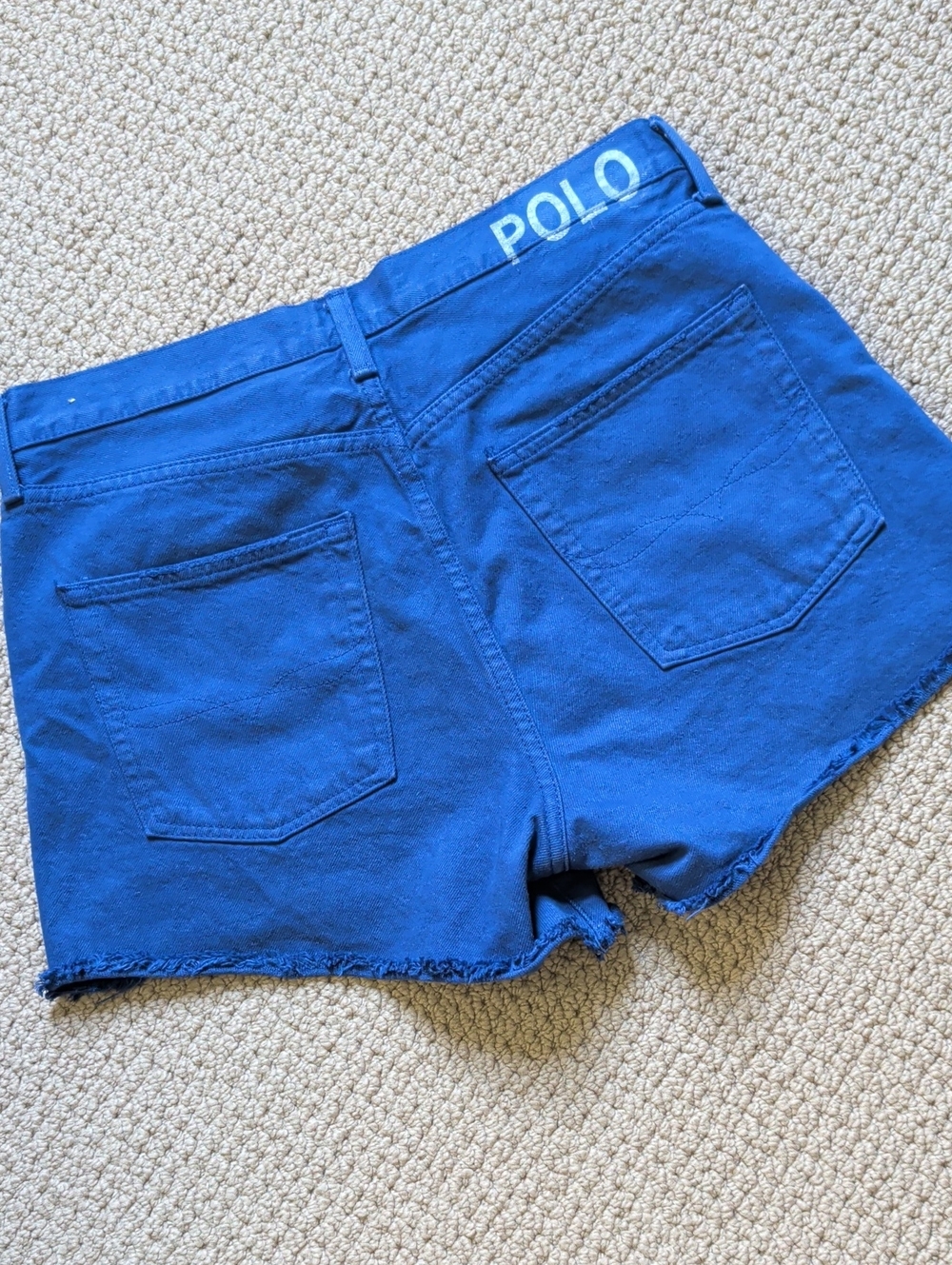 Polo by Ralph Lauren Bold Blue Denimthe CrosbyRelaxed Cutoff Shorts 29